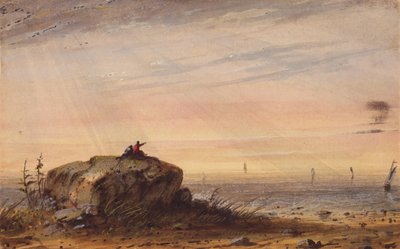 海岸、1837年頃（紙に水彩） 作： Alfred Jacob Miller