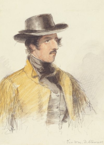 ウィリアム・スチュワート卿、1837年頃（紙に水彩） 作： Alfred Jacob Miller