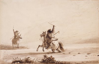 流砂で苦労する 作： Alfred Jacob Miller