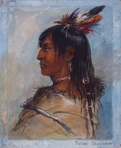 ショショーニ族、1837年頃（紙にペンとインク、水彩とガッシュ） 作： Alfred Jacob Miller
