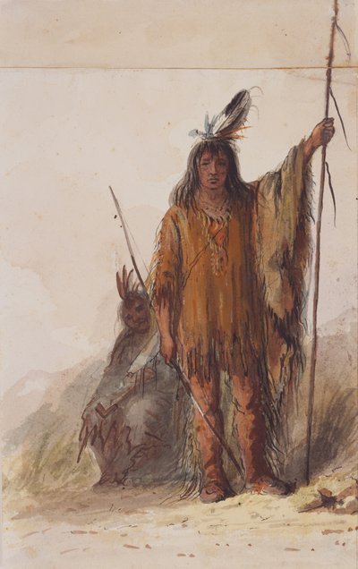 ウォードレス、1837年頃（紙に鉛筆、ペンとインク、水彩とガッシュ） 作： Alfred Jacob Miller