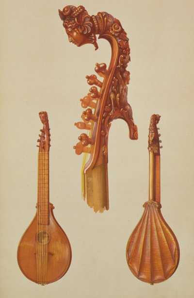 アントニオストラディバリウス（c.1644-1737）1700が「楽器」から製作したシッター（色付きのリソ） 作： Alfred James Hipkins