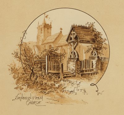 サンドリンガム教会、ノーフォーク (chromolitho) 作： Alfred Johnson