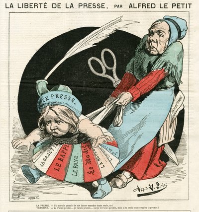 Le Grelot "の表紙、カラフルな風刺画 作： Alfred Le Petit