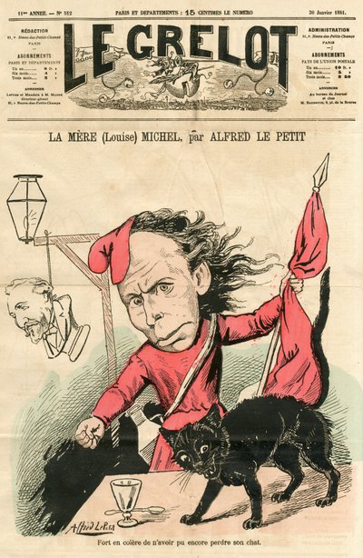 Le Grelot "の表紙、カラフルな風刺画 作： Alfred Le Petit