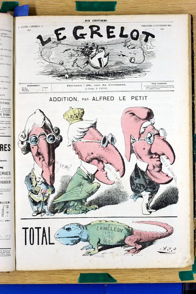 Le Grelot」32号の表紙、Satirique en Couleurs 作： Alfred Le Petit