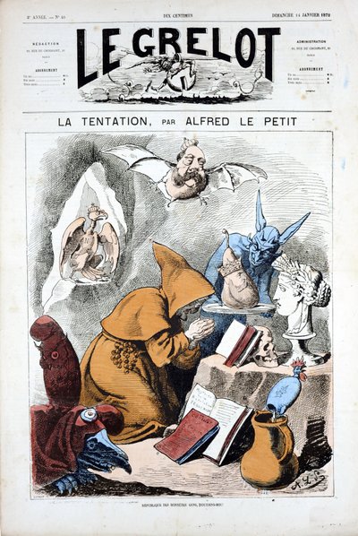 Le Grelot」40号の表紙、Satirique en Couleurs 作： Alfred Le Petit