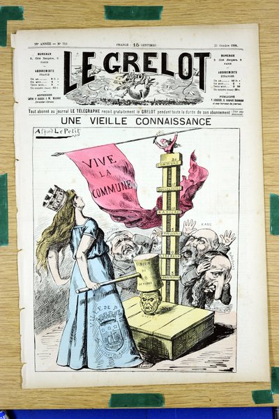 Le Grelot "の表紙、759番、Satirique en Couleurs 作： Alfred Le Petit