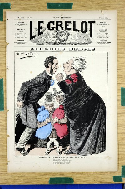 Le Grelot」の表紙、numbero 697「Satirique en Couleurs」。 作： Alfred Le Petit