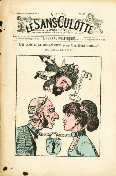 Le Sans-Panlotte "の表紙、28号、Satirique en Couleurs 作： Alfred Le Petit