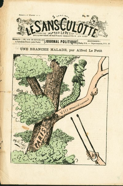 Le Sans-Panlotte "の表紙、第29号、Satirique en Couleurs 作： Alfred Le Petit