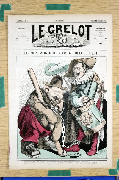 The Grelot」51号の表紙、Satirique en Couleurs 作： Alfred Le Petit