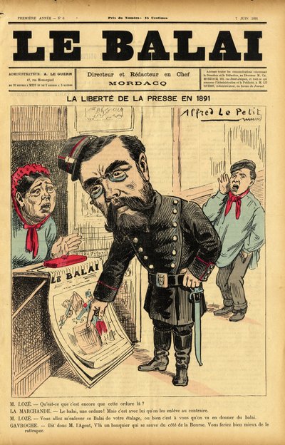 アルフレッド・ル・ペペティ（1841-1909）のイラストが『Le Bai』誌の表紙に掲載されました。 作： Alfred Le Petit