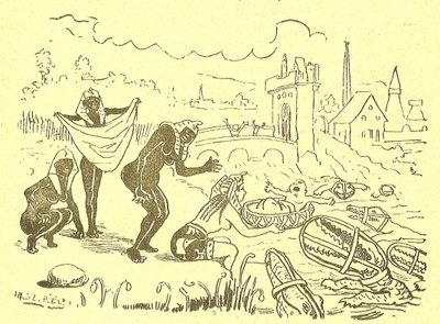 Gros-Jean et son cure』に掲載されたアルフレッド・ル・ピート（1841-1909）のイラスト 作： Alfred Le Petit