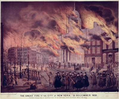 ニューヨークの大火、1835 作： Alfred M. Hoffy