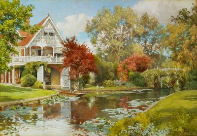 ボートハウス、1902 作： Alfred Parsons