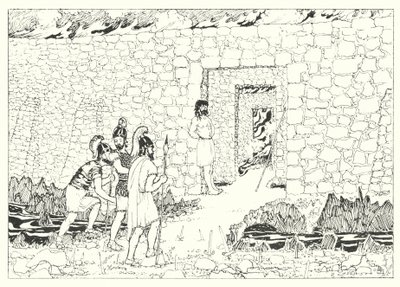 ルシアンの真実の歴史苦悩の島への入り口（エングレーヴィング） 作： Alfred Payne Garnett