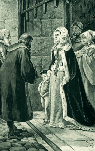 ジェームズ4世の未亡人であるマーガレット女王が貴族に挑む 作： Alfred Pearse