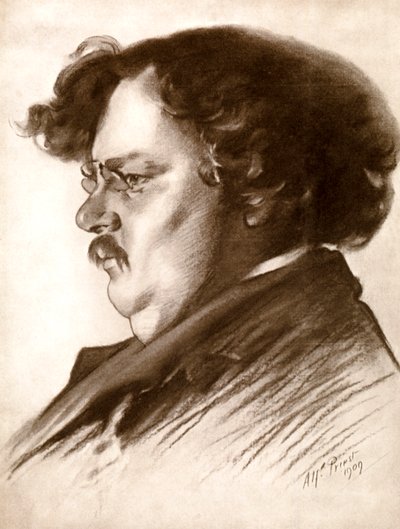 ギルバートキースチェスタトン、英語作家、1909年1910年。 作： Alfred Priest
