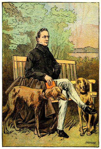 犬と詩人アルフォンス・ド・ラマルティーヌ 作： Alfred Prunaire
