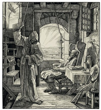 友としての死、1851年。 作： Alfred Rethel