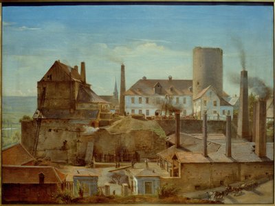 ブルクヴェッターアンデアルールのハルコート工場 作： Alfred Rethel