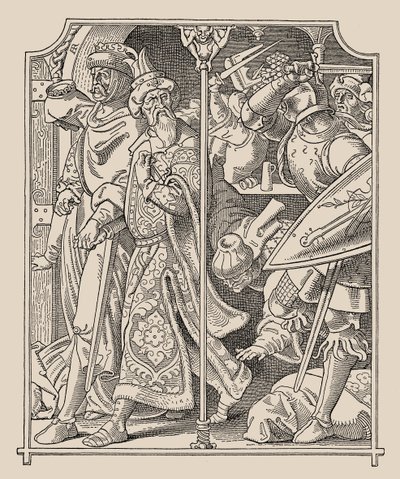 ニーベルンゲン。エツェルとクリエムヒルド、1840-1841。 作： Alfred Rethel