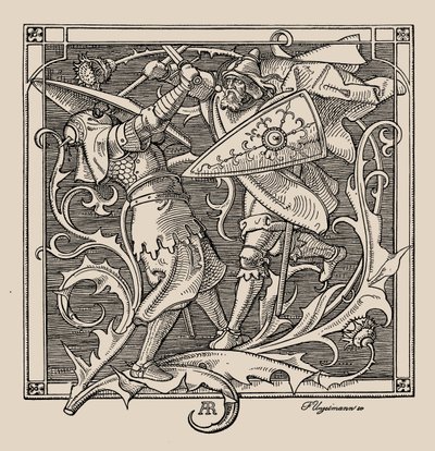 ニーベルンゲン。トロネックのハーゲンは1840年から1841年までアイリングを殺害した。 作： Alfred Rethel