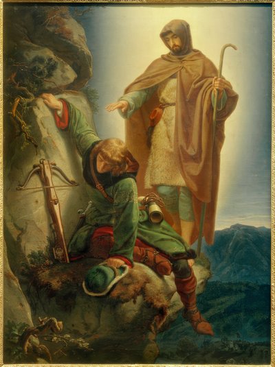 守護天使がマーティンスワンド-ルテルでマクシミリアンを救う 作： Alfred Rethel