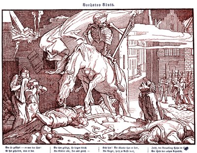 Totentanz 1848年。共和国の英雄としての死 作： Alfred Rethel