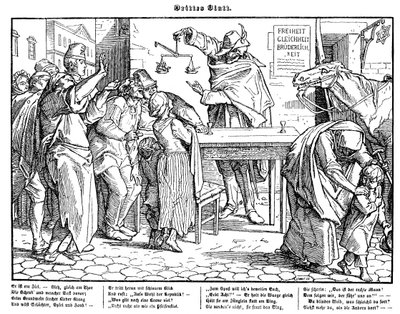 Totentanz 1848年。死はすべての人間が平等であることを証明する 作： Alfred Rethel