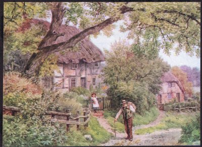 1912年にDent＆Sons Limitedが発行したThe Cottages and the Village Life of Rural Englandのサフォーク、ホートンのレーンによるA 作： Alfred Robert Quinton