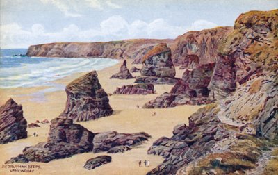 Bedruthan Steps、Nr。ニューキー 作： Alfred Robert Quinton