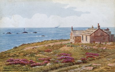 イギリスの最初と最後の家とロングシップ灯台、ランズエンド 作： Alfred Robert Quinton
