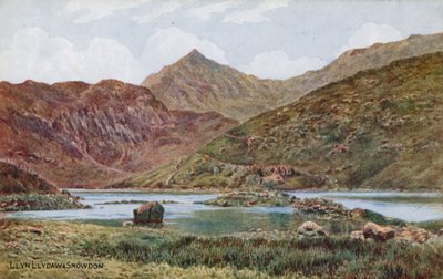 Llyn BrittanyとSnowdon 作： Alfred Robert Quinton