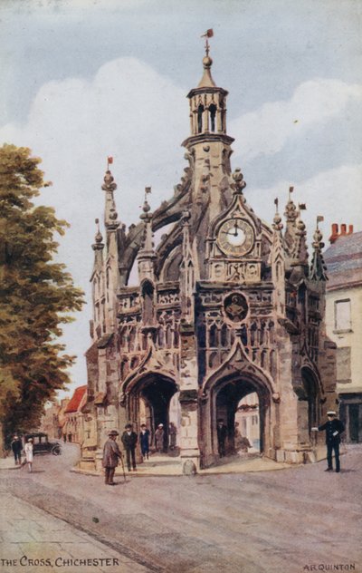 The Cross, Chichester (カラーリトグラフ) 作： Alfred Robert Quinton