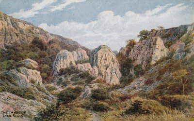 地滑り、ライムレジス 作： Alfred Robert Quinton