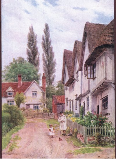 The Three Gables, Kersey, Suffolk, The Cottages and the Village Life of Rural England (Dent & Sons Limited出版)より。 作： Alfred Robert Quinton