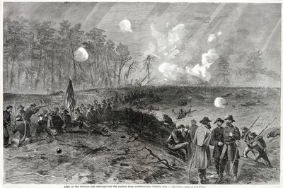 ポトマックの軍隊-バージニア州スポッツシルバニアの近くの、突進のための闘争。 1864年5月12日、Harpers Weekly、パブから。 1864 作： Alfred Rudolph Waud