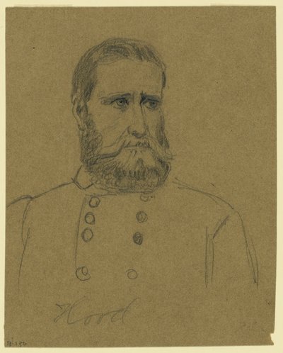 南軍のジョン・ベル・フッド将軍 作： Alfred Rudolph Waud