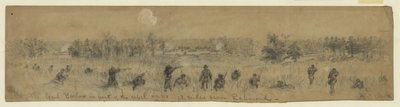 Genl。反逆者の前のバーロウは働きます。リッチモンドから12マイル 作： Alfred Rudolph Waud