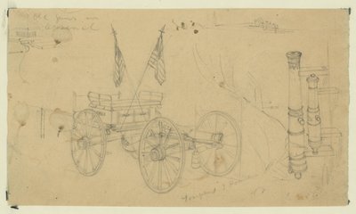 兵器庫の古い銃 作： Alfred Rudolph Waud