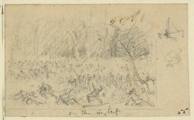 戦闘シーンのラフスケッチ 作： Alfred Rudolph Waud