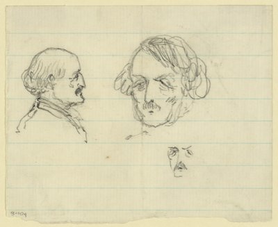 ベンジャミン・バトラーを含む3つの胸像 作： Alfred Rudolph Waud