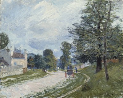 道路のターン、1873 作： Alfred Sisley