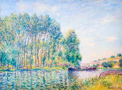 モレのロワンの曲がり角 作： Alfred Sisley