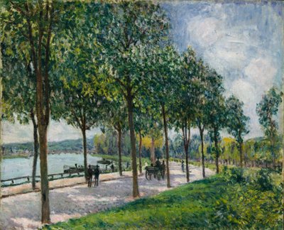 栗の木のアリー、1878年 作： Alfred Sisley