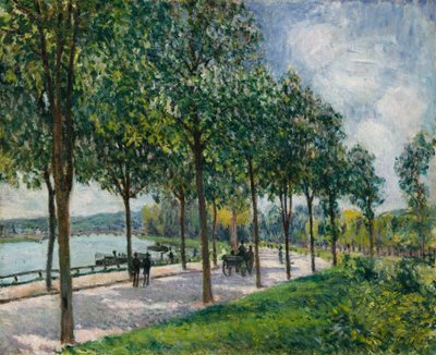 栗の木のアリー、1878年。 作： Alfred Sisley