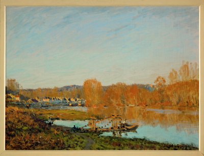 秋：ブージヴァル近くのセーヌ河岸（油彩・キャンバス） 作： Alfred Sisley