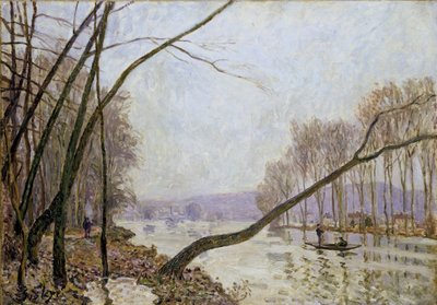 秋のセーヌ河岸 作： Alfred Sisley